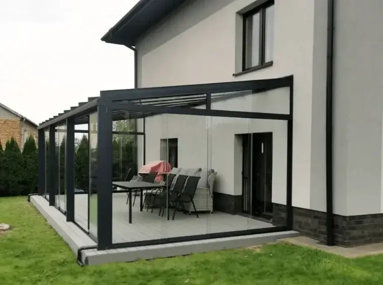 Szklane zadaszenie tarasu Siedlce